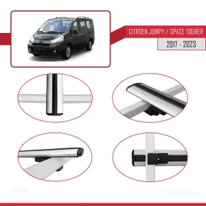 Citroen Jumpy 2007-2017 Arası ile uyumlu Basic Model Ara Atkı Tavan Barı GRİ 3 ADET thumb 4