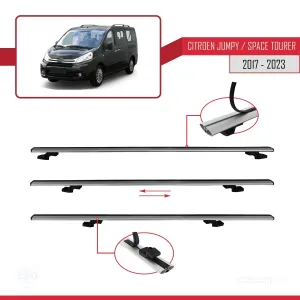 Citroen Jumpy 2007-2017 Arası ile uyumlu Basic Model Ara Atkı Tavan Barı GRİ 3 ADET thumb 5