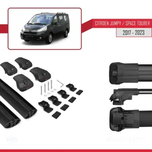 Citroen Jumpy 2007-2017 Arası ile uyumlu ACE-1 Ara Atkı Tavan Barı SİYAH thumb 5