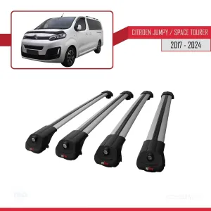 Citroen Jumpy - Space Tourer 2017 ve Sonrası ile uyumlu ACE-1 Ara Atkı Tavan Barı GRİ 4 ADET BAR - Görsel 4