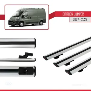 Citroen Jumper 2007 ve Sonrası ile uyumlu Basic Model Ara Atkı Tavan Barı GRİ 3 ADET thumb 5