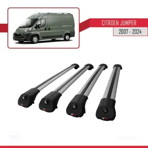 Citroen Jumper 2007 ve Sonrası ile uyumlu ACE-1 Ara Atkı Tavan Barı GRİ 4 ADET BAR thumb 4