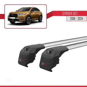 Citroen DS7 CROSSBACK 2018 ve Sonrası ile uyumlu ACE-2 Ara Atkı Tavan Barı GRİ thumb 4
