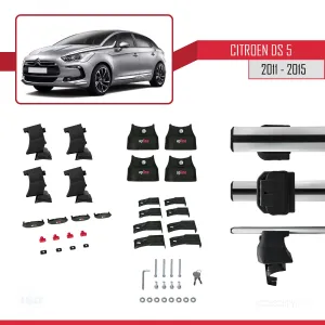 Citroen DS5 2011-2015 Arası ile uyumlu ACE-4 Ara Atkı Tavan Barı GRİ thumb 4