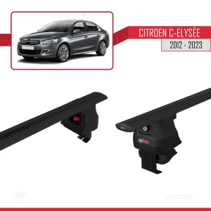 Citroen C-Elysee 2012-2023 Arası ile uyumlu ACE-4 Ara Atkı Tavan Barı SİYAH thumb 5