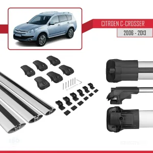 Citroen C-Crosser 2006-2013 Arası ile uyumlu ACE-1 Ara Atkı Tavan Barı GRİ 3 ADET BAR thumb 5