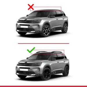 Citroen C5 Aircross 2018 ve Sonrası ile uyumlu ACE-1 Ara Atkı Tavan Barı SİYAH 3 ADET BAR - Görsel 3