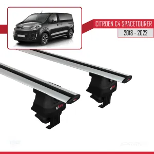 Citroen C4 Spacetourer (MK2) 2018-2022 Arası ile uyumlu ACE-4 Ara Atkı Tavan Barı GRİ thumb 2
