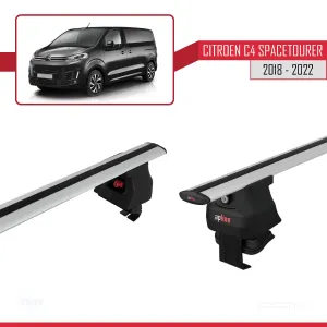 Citroen C4 Spacetourer (MK2) 2018-2022 Arası ile uyumlu ACE-4 Ara Atkı Tavan Barı GRİ thumb 3
