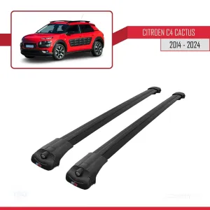 Citroen C4 Cactus 2014 ve Sonrası ile uyumlu ACE-1 Ara Atkı Tavan Barı SİYAH thumb 3