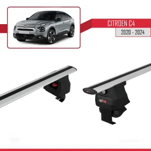 Citroen C4 2020 ve Sonrası ile uyumlu ACE-4 Ara Atkı Tavan Barı GRİ thumb 3