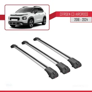 ve Sonrası ile uyumlu ACE-1 Ara Atkı Tavan Barı GRİ 3 ADET BAR - Görsel 3