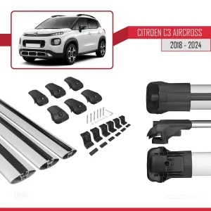 ve Sonrası ile uyumlu ACE-1 Ara Atkı Tavan Barı GRİ 3 ADET BAR - Görsel 5