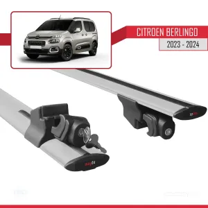 Citroen Berlingo 2023 ve Sonrası ile uyumlu HOOK Model Anahtar Kilitli Ara Atkı Tavan Barı GRİ thumb 5