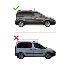 Citroen Berlingo 2008-2018 Arası ile uyumlu FLY Model Ara Atkı Tavan Barı SİYAH 3 ADET BAR - Görsel 3