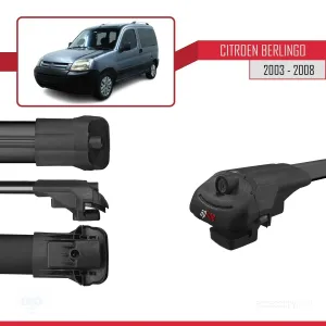 Citroen Berlingo 2003-2008 Arası ile uyumlu ACE-1 Ara Atkı Tavan Barı SİYAH 4 ADET BAR thumb 5