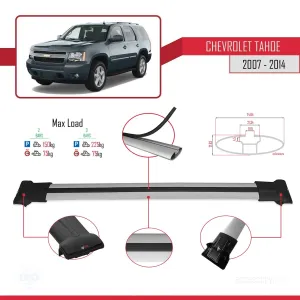 Chevrolet Tahoe 2007-2014 Arası ile uyumlu FLY Model Ara Atkı Tavan Barı GRİ thumb 4