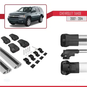 Chevrolet Tahoe 2007-2014 Arası ile uyumlu ACE-1 Ara Atkı Tavan Barı GRİ thumb 5