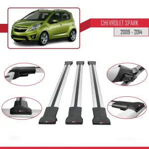 Chevrolet Spark 2009-2014 Arası ile Uyumlu FLY Model Ara Atkı Tavan Barı GRİ 3 ADET BAR thumb 5