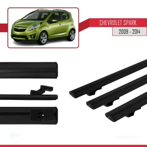 Chevrolet Spark 2009-2014 Arası ile uyumlu Basic Model Ara Atkı Tavan Barı SİYAH 3 ADET thumb 3