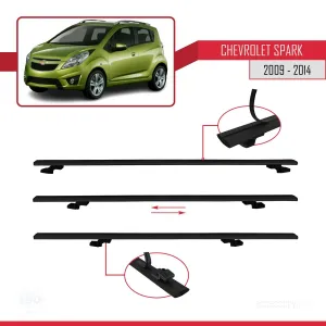Chevrolet Spark 2009-2014 Arası ile uyumlu Basic Model Ara Atkı Tavan Barı SİYAH 3 ADET thumb 5