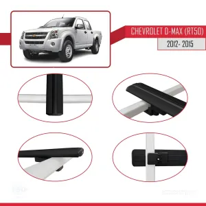Chevrolet D-Max (RT50) 2012-2015 Arası ile uyumlu Basic Model Ara Atkı Tavan Barı SİYAH 3 ADET thumb 4