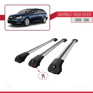 Chevrolet Cruze 2009-2016 Arası ile uyumlu ACE-1 Ara Atkı Tavan Barı GRİ 3 ADET BAR thumb 4