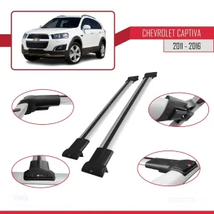 Chevrolet Captiva 2011-2016 Arası ile uyumlu FLY Model Ara Atkı Tavan Barı GRİ thumb 5