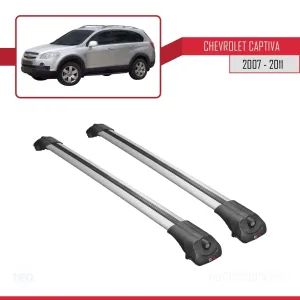 Chevrolet Captiva 2007-2011 Arası ile uyumlu ACE-1 Ara Atkı Tavan Barı GRİ thumb 3