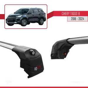 Chery Tiggo 8 2018 ve Sonrası ile uyumlu ACE-2 Ara Atkı Tavan Barı GRİ thumb 5