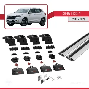 Chery Tiggo 7 2016-2019 Arası ile uyumlu ACE-2 Ara Atkı Tavan Barı GRİ - Görsel 5