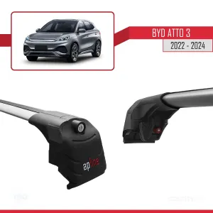 BYD Atto 3 2022 ve Sonrası ile uyumlu ACE-2 Ara Atkı Tavan Barı GRİ - Görsel 3