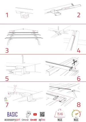 BMW X7 (G07) 2019 ve Sonrası ile uyumlu Basic Model Ara Atkı Tavan Barı GRİ 3 ADET - Görsel 4