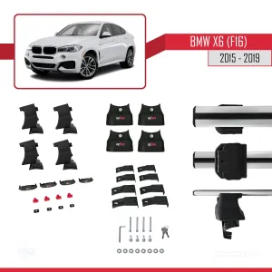 BMW X6 (F16) 2015-2019 Arası ile uyumlu ACE-4 Ara Atkı Tavan Barı GRİ - Görsel 4