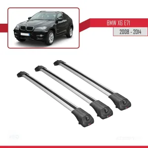 BMW X6 (E71) 2008-2014 Arası ile uyumlu ACE-1 Ara Atkı Tavan Barı GRİ 3 ADET BAR - Görsel 3