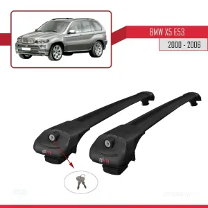 BMW X5 2000-2006 (E53) Arası ile uyumlu ACE-1 Ara Atkı Tavan Barı SİYAH - Görsel 4
