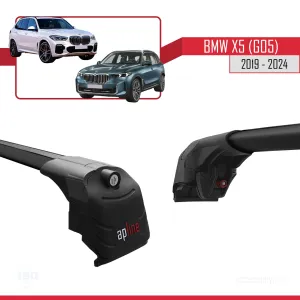 BMW X5 (G05) 2019 ve Sonrası ile Uyumlu ACE-2 Ara Atkı Tavan Barı SİYAH thumb 4