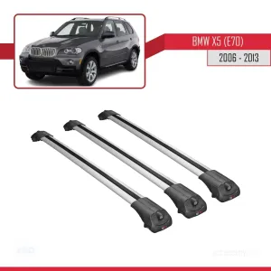 BMW X5 (E70) 2006-2013 Arası ile uyumlu ACE-1 Ara Atkı Tavan Barı GRİ 3 ADET BAR - Görsel 3