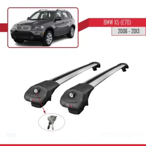 BMW X5 (E70) 2006-2013 Arası ile uyumlu ACE-1 Ara Atkı Tavan Barı GRİ - Görsel 4