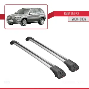 BMW X5 (E53) 2000-2006 Arası ile uyumlu ACE-1 Ara Atkı Tavan Barı GRİ thumb 3