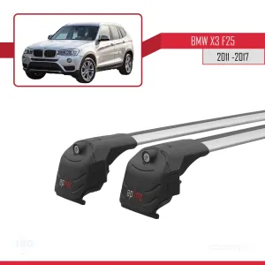 BMW X3 F25 2011-2017 Arası ile uyumlu ACE-2 Ara Atkı Tavan Barı GRİ - Görsel 4