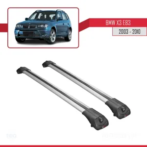 BMW X3 E83 2003-2010 Arası ile uyumlu ACE-1 Ara Atkı Tavan Barı GRİ - Görsel 3