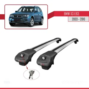 BMW X3 E83 2003-2010 Arası ile uyumlu ACE-1 Ara Atkı Tavan Barı GRİ - Görsel 4