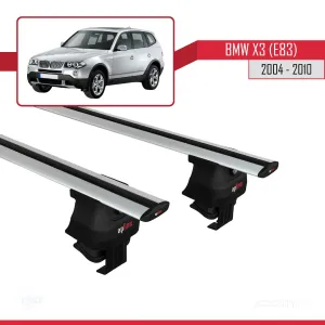BMW X3 (E83) 2004-2010 Arası ile uyumlu ACE-4 Ara Atkı Tavan Barı GRİ - Görsel 2