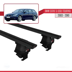 BMW Serie 5 (E61) Touring 2003-2010 Arası ile uyumlu ACE-4 Ara Atkı Tavan Barı SİYAH thumb 4