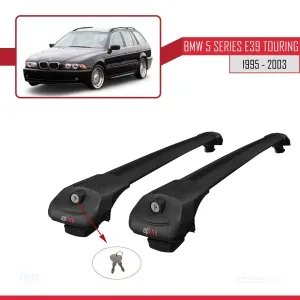 BMW 5 Serisi ESTATE - TOURING (E39) 1995-2003 Arası ile uyumlu ACE-1 Ara Atkı Tavan Barı SİYAH - Görsel 4