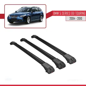 BMW 5 Serisi (E61) TOURING 2004-2010 Arası ile uyumlu ACE-1 Ara Atkı Tavan Barı SİYAH 3 ADET BAR thumb 3
