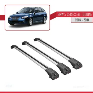 BMW 5 Serisi (E61) TOURING 2004-2010 Arası ile uyumlu ACE-1 Ara Atkı Tavan Barı GRİ 3 ADET BAR thumb 3