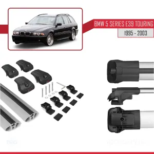 BMW 5 Serisi (E39) TOURING 1995-2003 Arası ile uyumlu ACE-1 Ara Atkı Tavan Barı GRİ - Görsel 5