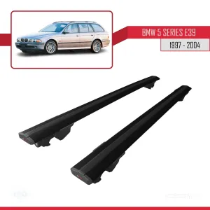 BMW 5 Serisi (E39) 1997-2004 Arası ile uyumlu HOOK Model Anahtar Kilitli Ara Atkı Tavan Barı SİYAH - Görsel 4